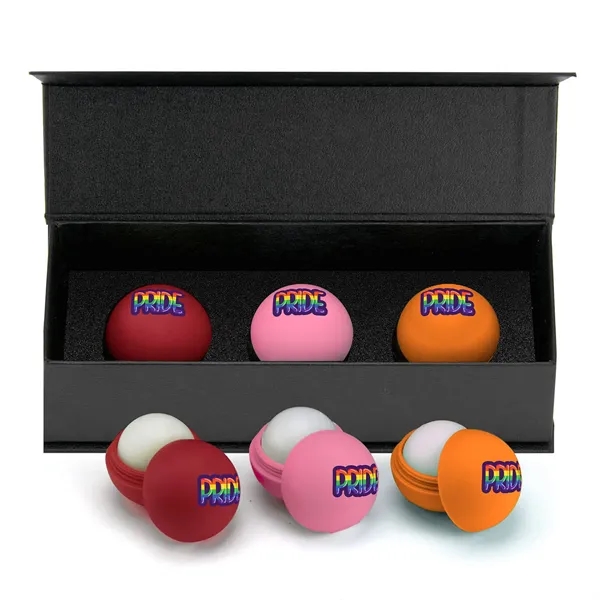 Round Lip Balm Moisturizer Balls in Magnetic closure box... from ASI 61966 HPG / Mixie