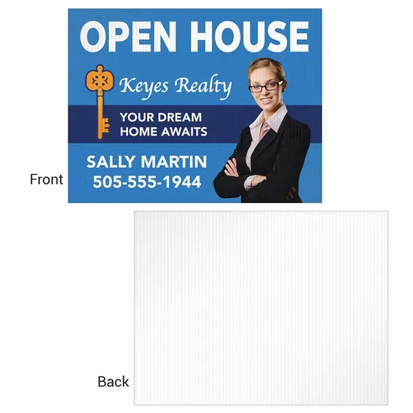 24" x 18" 4 mil Corrugated Single Sided Yard Sign with... from ASI 80228 Quinn