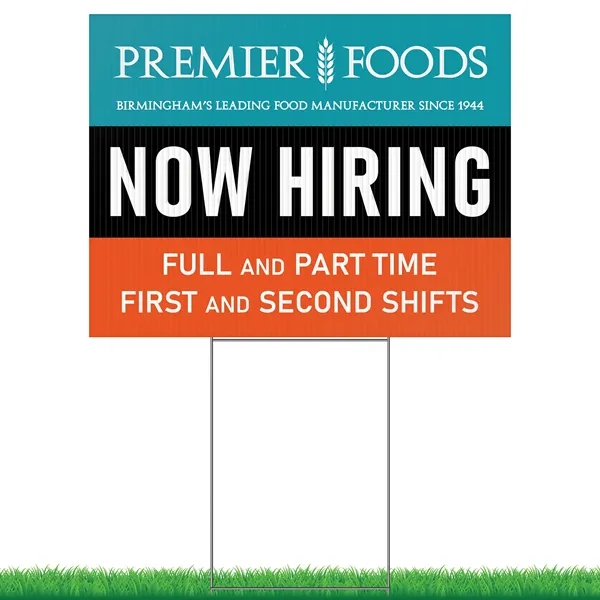 24" x 18" 4 mil Corrugated Single Sided Yard Sign with... from ASI 80228 Quinn