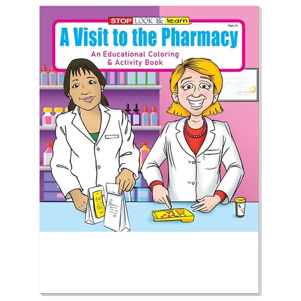 A Visit to the Pharmacy educational coloring and activity book fun... from ASI 45815 Coloring Book Solutions / Coloring Book Solutions™