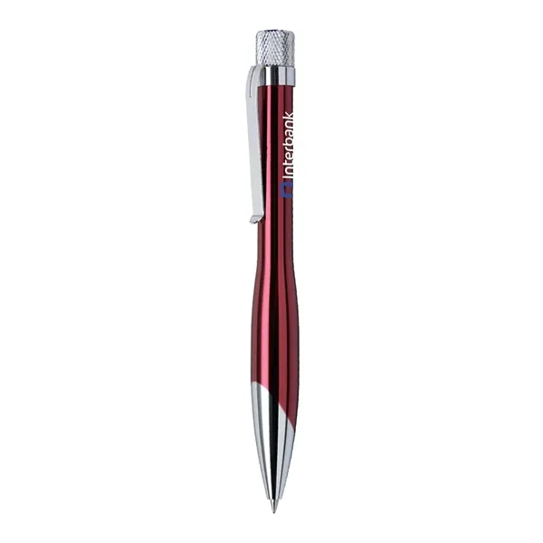 Solid brass construction pen with chrome plated barrel and silver accents.... from ASI 31517 Admart Products / Admart Line