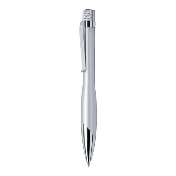 Solid brass construction pen with chrome plated barrel and silver accents.... from ASI 31517 Admart Products / Admart Line