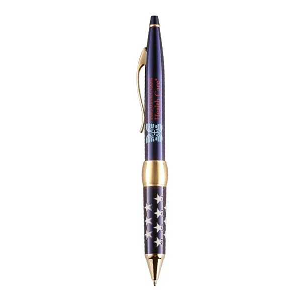 Twist action ballpoint pen with rubber star grip.... from ASI 31517 Admart Products / Admart Line