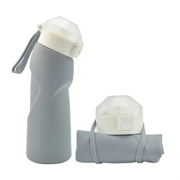 Silicone collapsible water bottle, 23.6 oz. plus 1 color silkscreen imprint... from ASI 37218 Athena Promo (tm)
