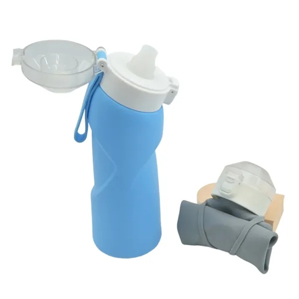 Silicone collapsible water bottle, 23.6 oz. plus 1 color silkscreen imprint... from ASI 37218 Athena Promo (tm)