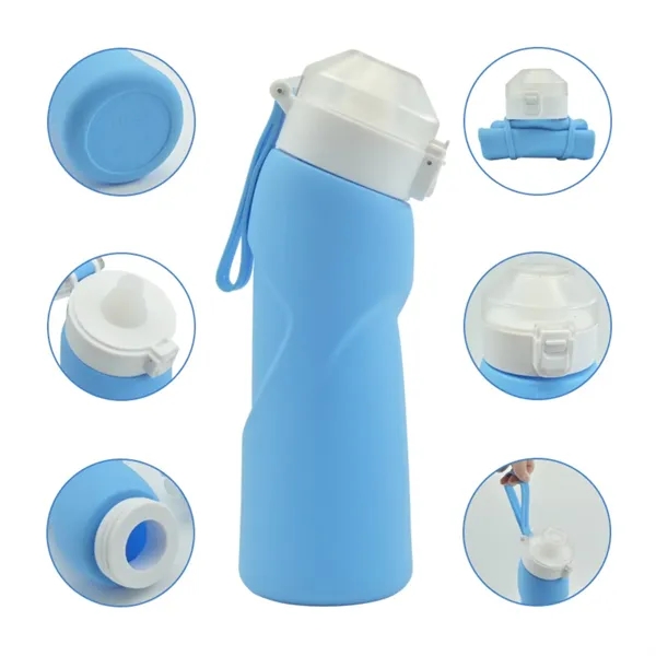 Silicone collapsible water bottle, 23.6 oz. plus 1 color silkscreen imprint... from ASI 37218 Athena Promo (tm)