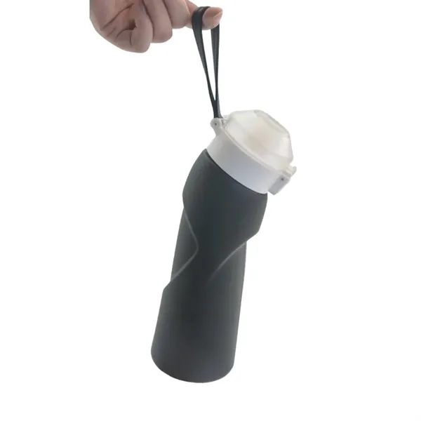 Silicone collapsible water bottle, 23.6 oz. plus 1 color silkscreen imprint... from ASI 37218 Athena Promo (tm)