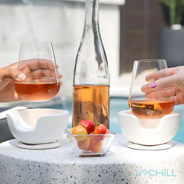 The VoChill™ Stemless Wine Chiller keeps the chill without giving up... from ASI 84592 St Regis Group