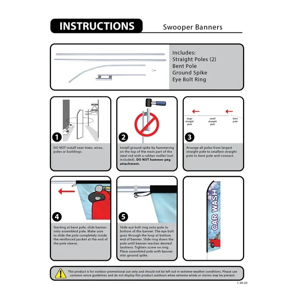 Quickship 12' Digitally Printed Custom Swooper Banner... from ASI 80228 Quinn