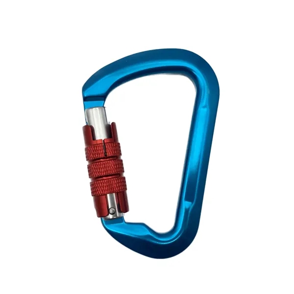 D Ring style twist gate aluminum carabiner plus laser engraving on... from ASI 37218 Athena Promo (tm)