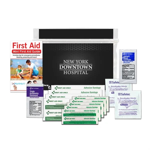 First aid kit with a first aid guide, antibiotic ointment, bandages,... from ASI 84514 Safety Made