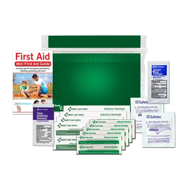 First aid kit with a first aid guide, antibiotic ointment, bandages,... from ASI 84514 Safety Made