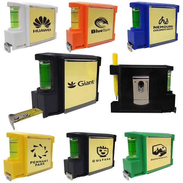 Measuring Tape With Level & Pad...Ready Inventory in New Jersey, Ships... from ASI 45100 Chulani Promotional Products, Inc / Competitive Edge Innovations/Chulani