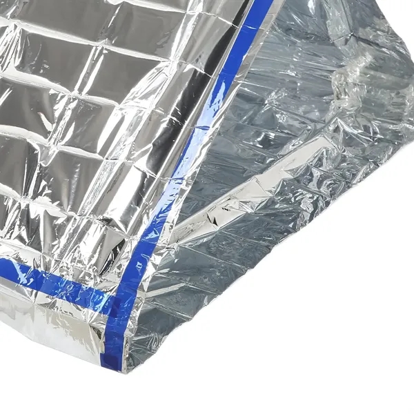 Keep yourself warm and sheltered with this emergency sleeping bag... from ASI 63698 Justin Case®