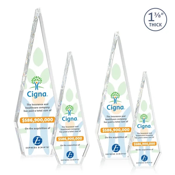 This Optical Crystal Springfield VividPrint™ Award features an elongated, tall diamond-shape.... from ASI 84592 St Regis Group / St Regis