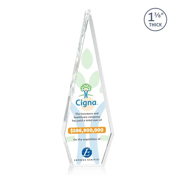 This Optical Crystal Springfield VividPrint™ Award features an elongated, tall diamond-shape.... from ASI 84592 St Regis Group / St Regis