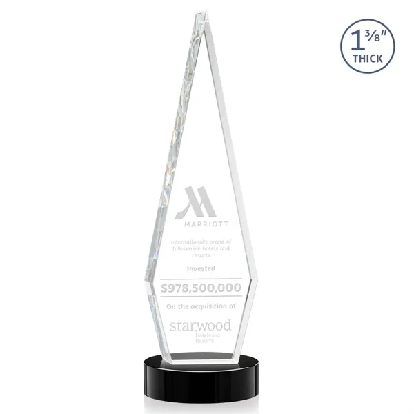 This Optical Crystal Springfield Award on base features an elongated, tall... from ASI 84592 St Regis Group / St Regis