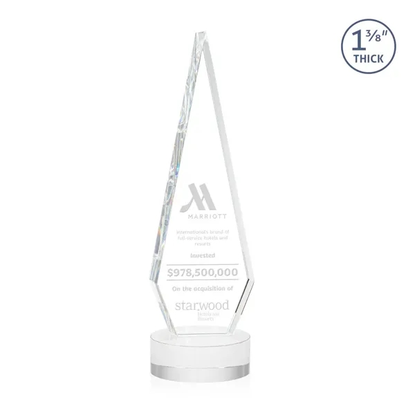 This Optical Crystal Springfield Award on base features an elongated, tall... from ASI 84592 St Regis Group / St Regis