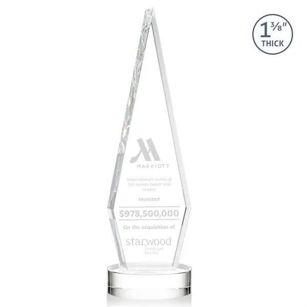 This Optical Crystal Springfield Award on base features an elongated, tall... from ASI 84592 St Regis Group / St Regis