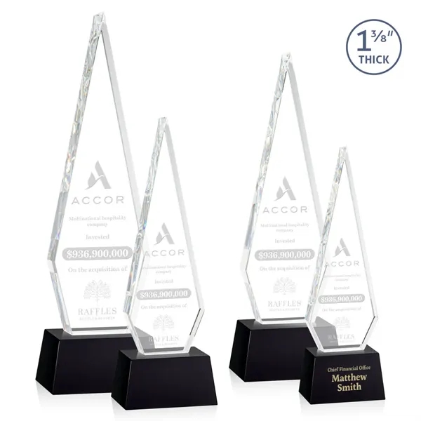This Optical Crystal Springfield Award on base features an elongated, tall... from ASI 84592 St Regis Group / St Regis