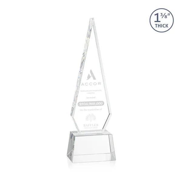 This Optical Crystal Springfield Award on base features an elongated, tall... from ASI 84592 St Regis Group / St Regis
