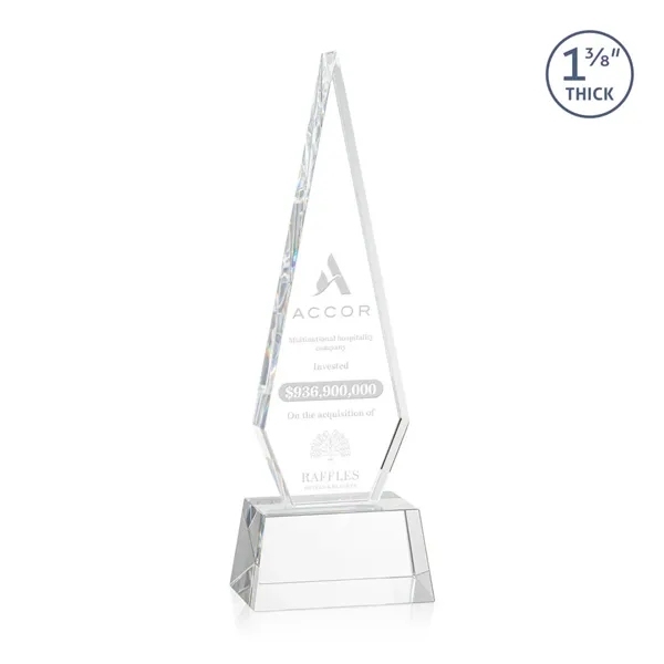 This Optical Crystal Springfield Award on base features an elongated, tall... from ASI 84592 St Regis Group / St Regis