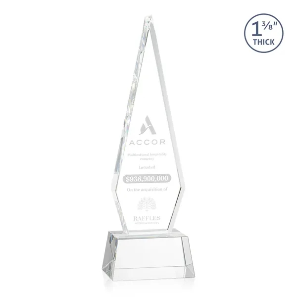 This Optical Crystal Springfield Award on base features an elongated, tall... from ASI 84592 St Regis Group / St Regis