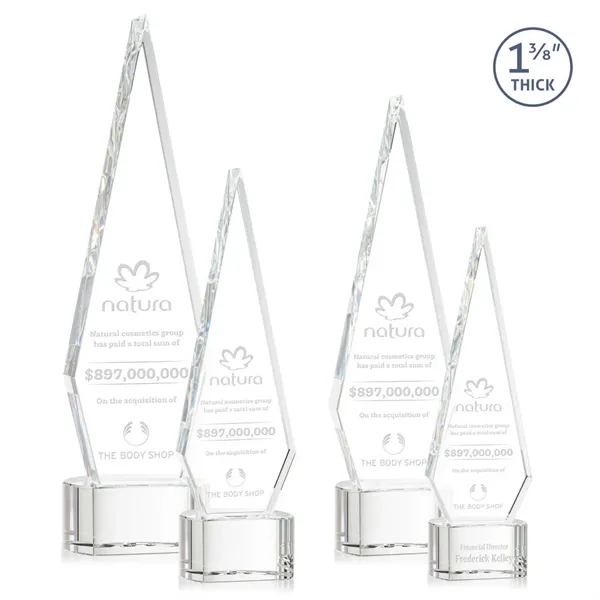 This Optical Crystal Springfield Award on base features an elongated, tall... from ASI 84592 St Regis Group / St Regis