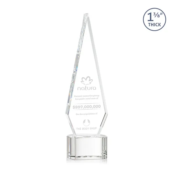 This Optical Crystal Springfield Award on base features an elongated, tall... from ASI 84592 St Regis Group / St Regis