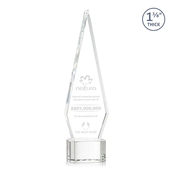This Optical Crystal Springfield Award on base features an elongated, tall... from ASI 84592 St Regis Group / St Regis