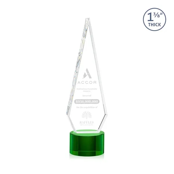 This Optical Crystal Springfield Award on base features an elongated, tall... from ASI 84592 St Regis Group / St Regis