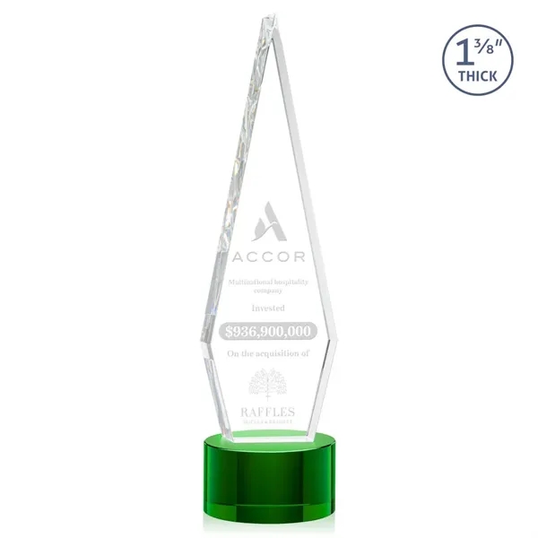 This Optical Crystal Springfield Award on base features an elongated, tall... from ASI 84592 St Regis Group / St Regis