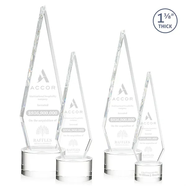 This Optical Crystal Springfield Award on base features an elongated, tall... from ASI 84592 St Regis Group / St Regis