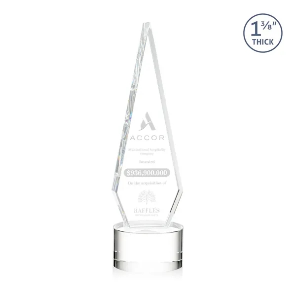 This Optical Crystal Springfield Award on base features an elongated, tall... from ASI 84592 St Regis Group / St Regis