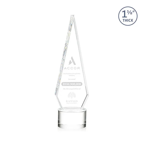This Optical Crystal Springfield Award on base features an elongated, tall... from ASI 84592 St Regis Group / St Regis