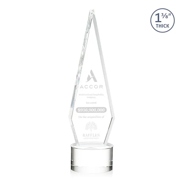 This Optical Crystal Springfield Award on base features an elongated, tall... from ASI 84592 St Regis Group / St Regis