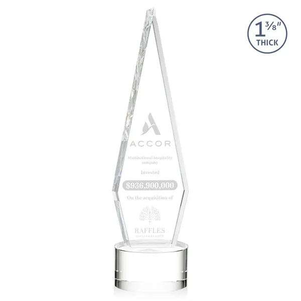 This Optical Crystal Springfield Award on base features an elongated, tall... from ASI 84592 St Regis Group / St Regis
