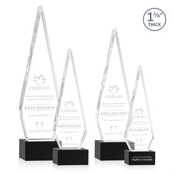 This Optical Crystal Springfield Award on base features an elongated, tall... from ASI 84592 St Regis Group / St Regis