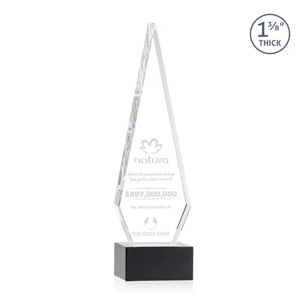 This Optical Crystal Springfield Award on base features an elongated, tall... from ASI 84592 St Regis Group / St Regis