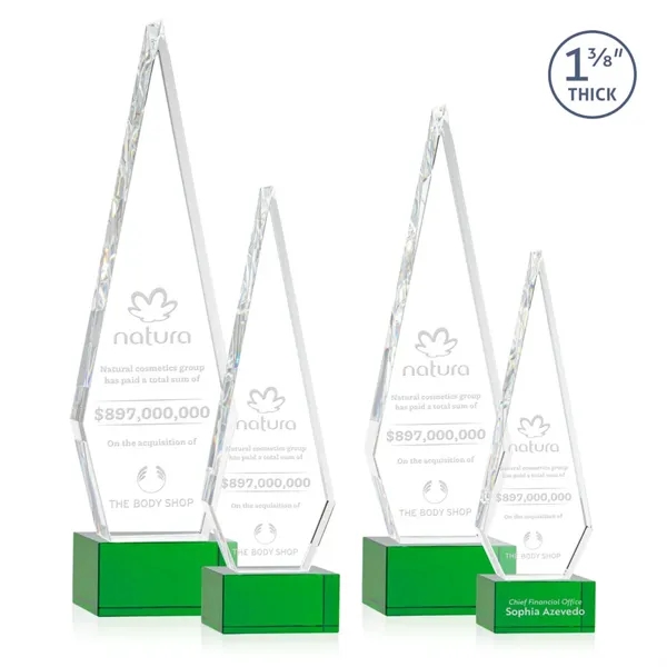 This Optical Crystal Springfield Award on base features an elongated, tall... from ASI 84592 St Regis Group / St Regis