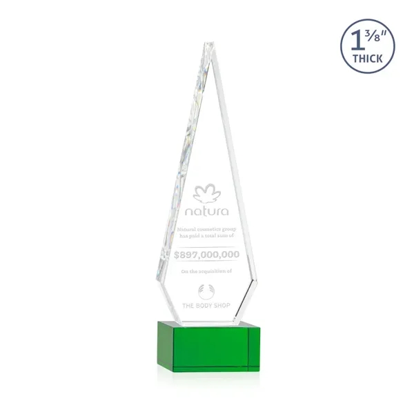 This Optical Crystal Springfield Award on base features an elongated, tall... from ASI 84592 St Regis Group / St Regis