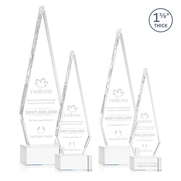 This Optical Crystal Springfield Award on base features an elongated, tall... from ASI 84592 St Regis Group / St Regis