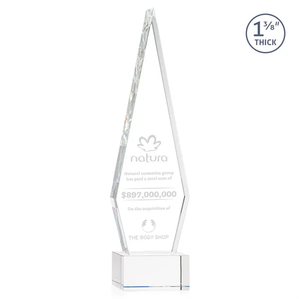 This Optical Crystal Springfield Award on base features an elongated, tall... from ASI 84592 St Regis Group / St Regis