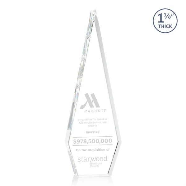 This Optical Crystal Springfield Award on base features an elongated, tall... from ASI 84592 St Regis Group / St Regis