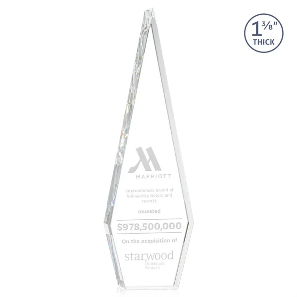This Optical Crystal Springfield Award on base features an elongated, tall... from ASI 84592 St Regis Group / St Regis