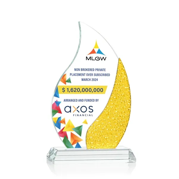 The Oakley Flame VividPrint™ Award is a radiant Starfire Crystal masterpiece... from ASI 84592 St Regis Group / St Regis