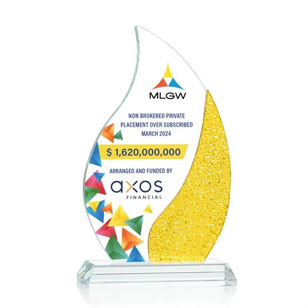 The Oakley Flame VividPrint™ Award is a radiant Starfire Crystal masterpiece... from ASI 84592 St Regis Group / St Regis