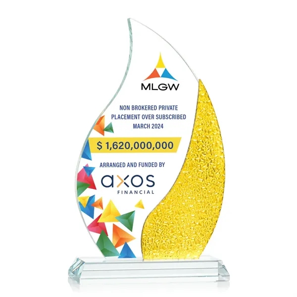 The Oakley Flame VividPrint™ Award is a radiant Starfire Crystal masterpiece... from ASI 84592 St Regis Group / St Regis