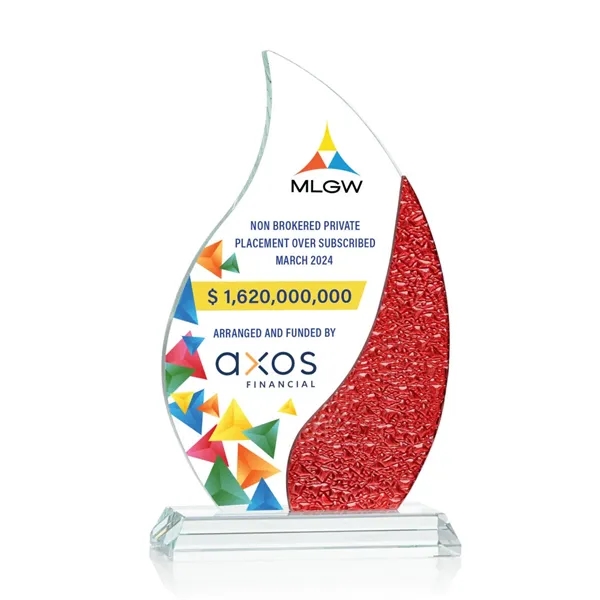 The Oakley Flame VividPrint™ Award is a radiant Starfire Crystal masterpiece... from ASI 84592 St Regis Group / St Regis