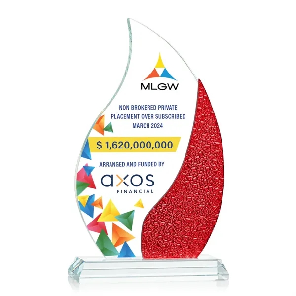 The Oakley Flame VividPrint™ Award is a radiant Starfire Crystal masterpiece... from ASI 84592 St Regis Group / St Regis